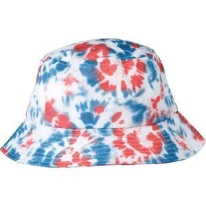 Claires Bucket Hat Tie Dye Red White Blue Youth One Size Patriotic Summer